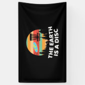 De aarde is een schijfgolf spandoek (Verticaal)