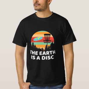 De aarde is een schijfgolf t-shirt