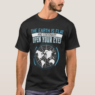 De aarde is een vlakke dommerik voor vlakke aarde t-shirt