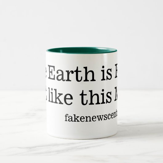 De aarde is Flat. Net zoals deze Mok (Center)