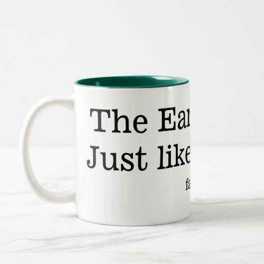 De aarde is Flat. Net zoals deze Mok (Links)