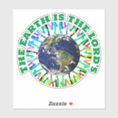 DE AARDE IS HET CHRISTELIJK VAN DE HEER STICKER (Vel)