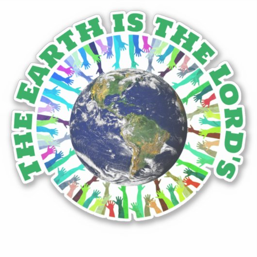 DE AARDE IS HET CHRISTELIJK VAN DE HEER STICKER (Voorkant)