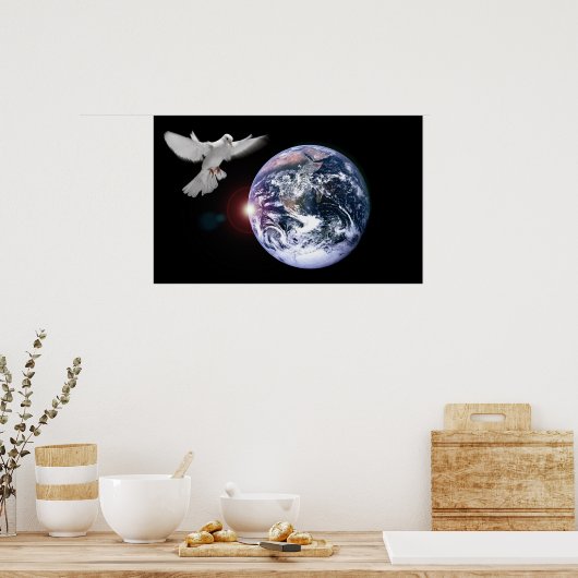 De Aarde is het kunstcanvas van de Lords Poster (Keuken)