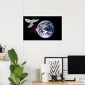 De Aarde is het kunstcanvas van de Lords Poster (Thuiskantoor)