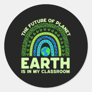 De aarde is in mijn slaapkamer Earth Day Environme Ronde Sticker