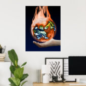 De aarde is in onze handen poster (Thuiskantoor)