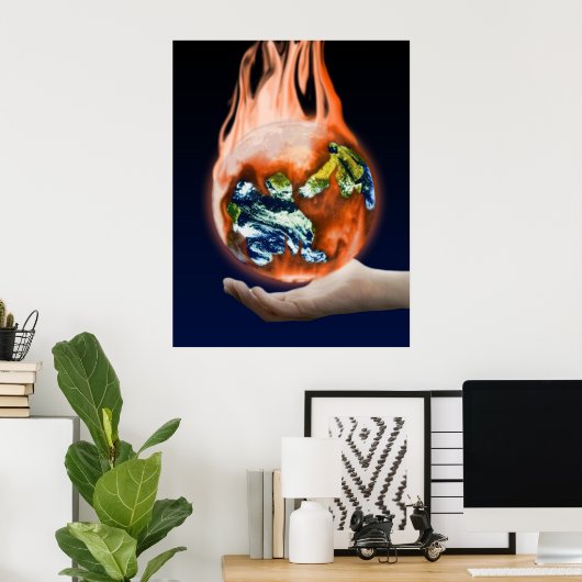 De aarde is in onze handen poster (Thuiskantoor)