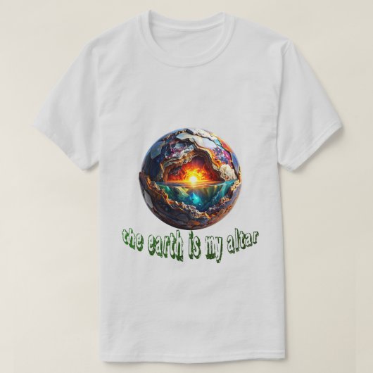 de aarde is mijn altaar 001 T-shirt (Design voorkant)
