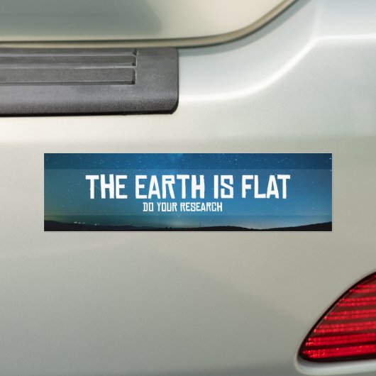 De aarde is platte bumpersticker (Op auto)