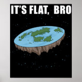 De aarde is platte geschenken. Het is platte vlakt Poster (Voorkant)
