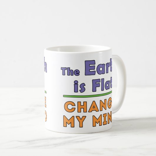 De aarde is platte koffie Mok (Voorkant rechts)
