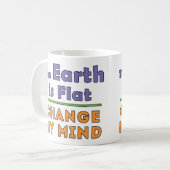 De aarde is platte koffie Mok (Voorkant links)