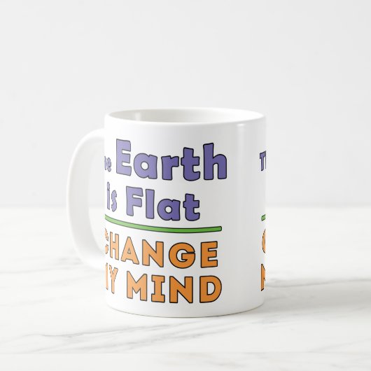 De aarde is platte koffie Mok (Voorkant links)