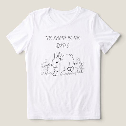 De aarde is van de Heer Christelijk Tri-Blend Shirt (Design voorkant)