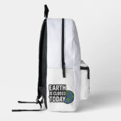 De aarde is vandaag gesloten | Grappig offerte ont Bedrukte Rugzak (Links)