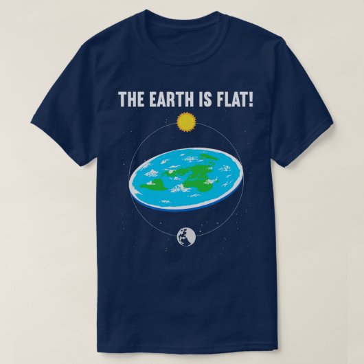 De aarde is vlak 1 t-shirt (Design voorkant)