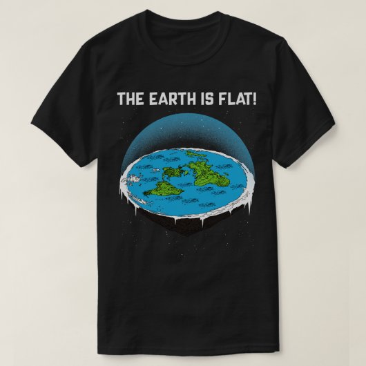 De aarde is vlak 4 t-shirt (Design voorkant)