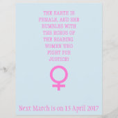 De aarde is Vrouw Flyer (Voorkant)