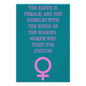 De aarde is Vrouw Foto Afdruk (Voorkant)