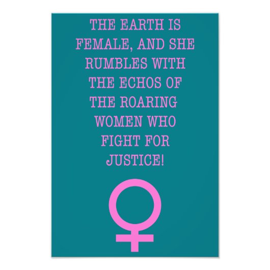 De aarde is Vrouw Foto Afdruk (Voorkant)