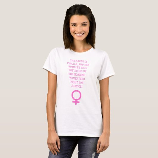 De aarde is Vrouw T-shirt (Voorkant volledig)