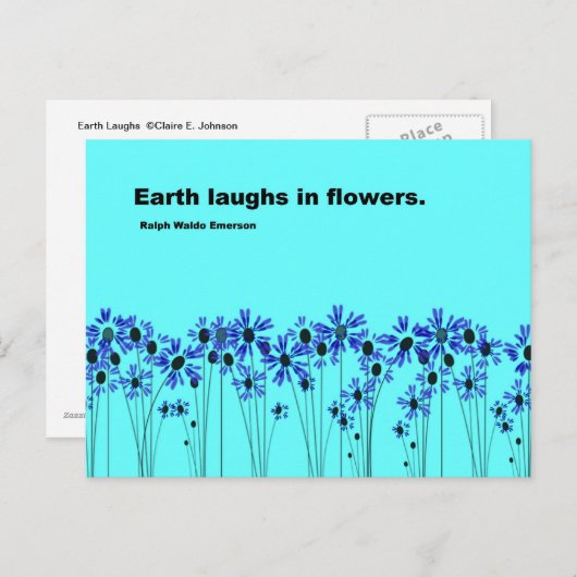 De aarde lacht briefkaart (Voorkant / Achterkant)