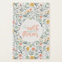 De aarde lacht in bloemen botanisch patroon