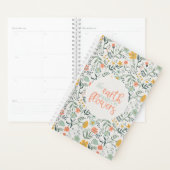 De aarde lacht in bloemen botanisch patroon planner (Display)