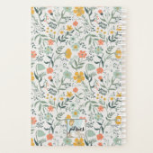 De aarde lacht in bloemen botanisch patroon planner (Achterkant)