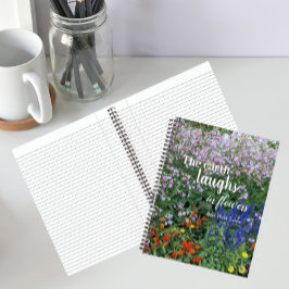 De aarde lacht in bloemen Citaat Bloemstuk Notitieboek