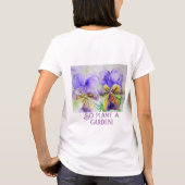 De aarde lacht in bloemen, dus Plant een tuin Lily T-shirt (Achterkant)