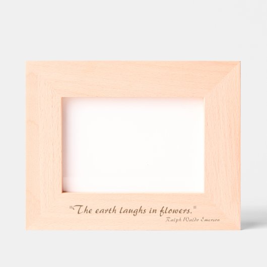 De aarde lacht in bloemen Emerson Quote Gegraveerde Lijstjes (Voorkant)