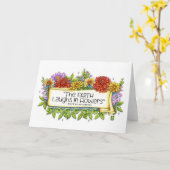 De aarde lacht in bloemen kaart (Gele Bloem)