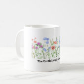 De aarde lacht in bloemen Koffiemok (Voorkant links)
