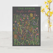 De aarde lacht in bloemenvelden weidebloem kaart (Gele Bloem)