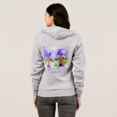 De aarde lacht in de Waterverf Viola Lily Hoodie (Achterkant volledig)