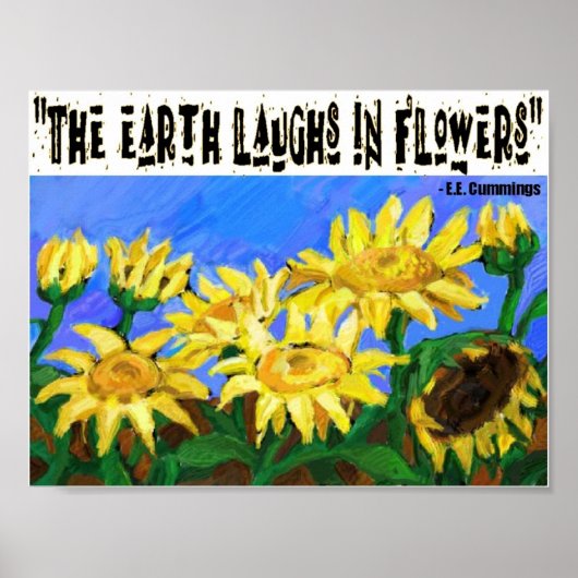 De aarde lacht in het poster Flowers (Voorkant)