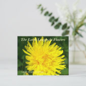 DE AARDE LAUGHES IN DE STROMEN - "DENTS DE LION" BRIEFKAART (Staand voorkant)