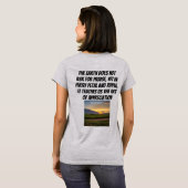 De aarde leert ons de kunst van waardering t-shirt (Achterkant volledig)
