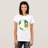 De aarde met continenten t-shirt (Voorkant volledig)