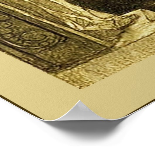 De aarde met de Melkweg en de Maan Poster (Hoek)