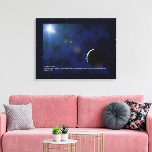 De aarde - Perek Shirah Canvas Afdruk (Insitu (Woonkamer))