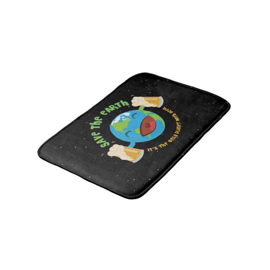 De aarde redden badmat (Gekanteld)