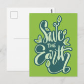 De aarde redden briefkaart (Voorkant / Achterkant)