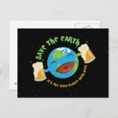 De aarde redden briefkaart (Voorkant / Achterkant)