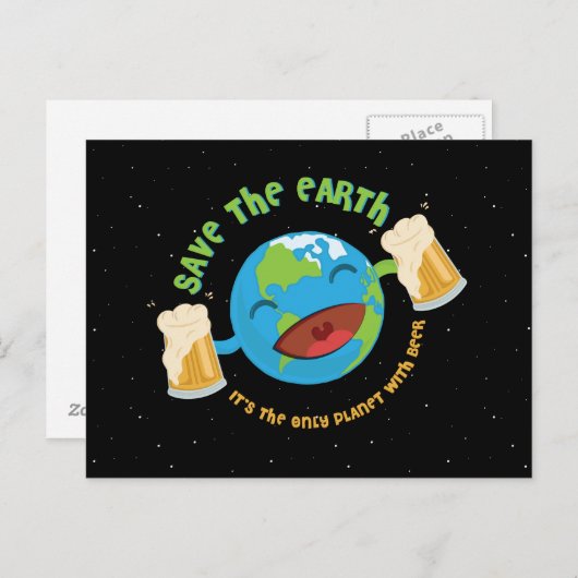De aarde redden briefkaart (Voorkant / Achterkant)