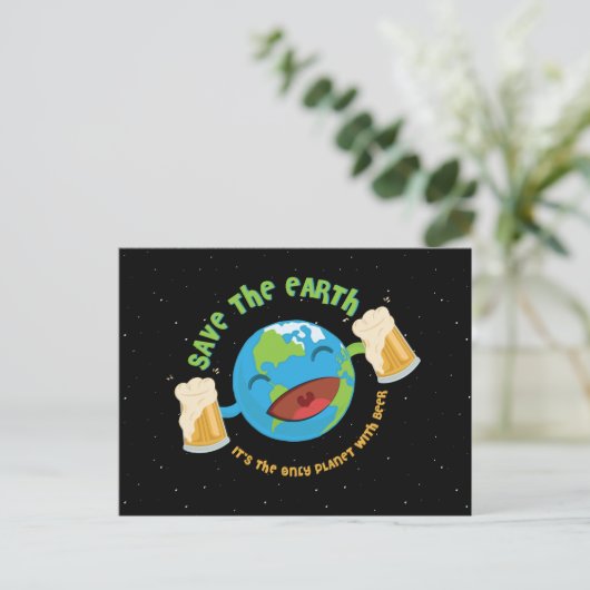 De aarde redden briefkaart (Staand voorkant)
