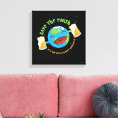 De aarde redden canvas afdruk (Insitu (Woonkamer))