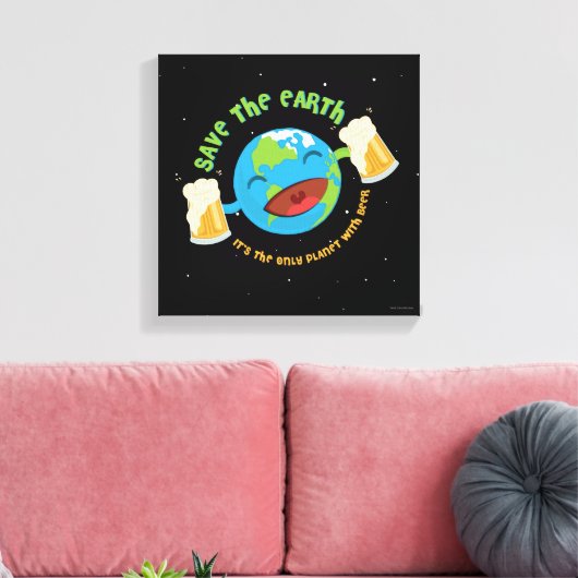 De aarde redden canvas afdruk (Insitu (Woonkamer))